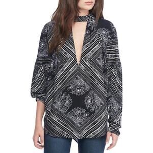 Free People Walking On A Dream Tunic in Black Combo